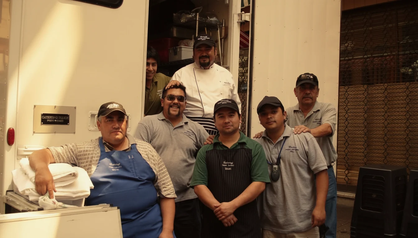 Equipo de MR FREDDY posando junto a la unidad de cocina