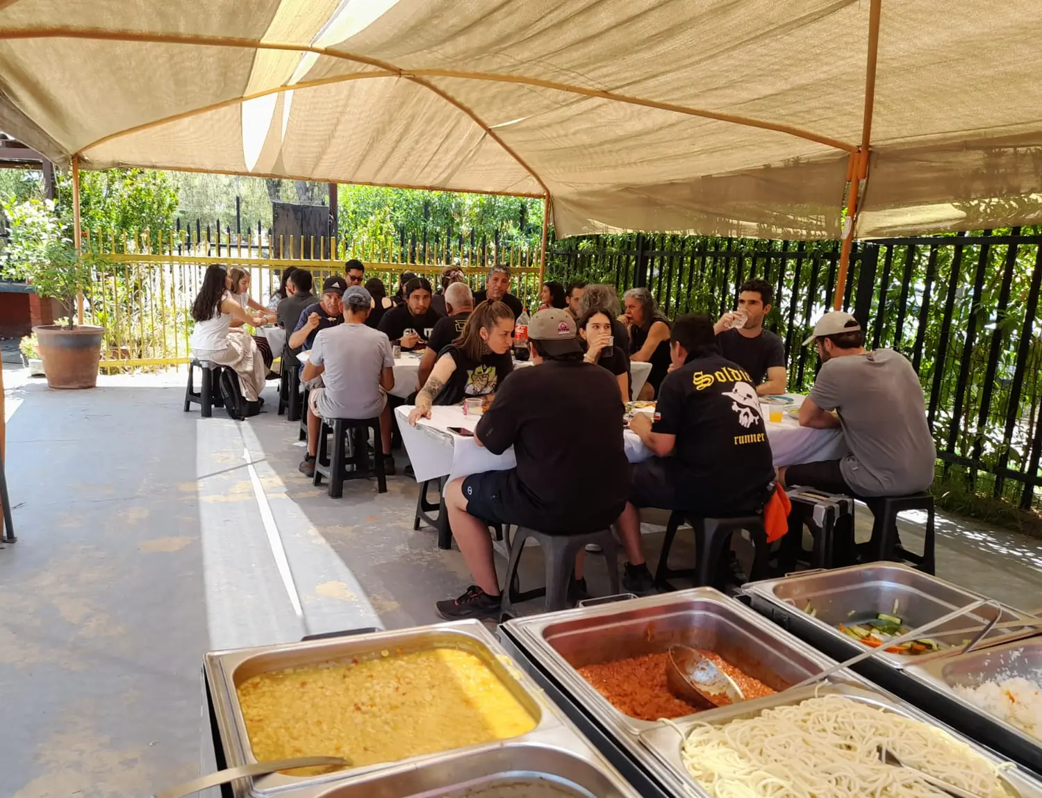 Servicio en curso con comensales